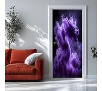 Auto-Adhésif 3D stickers porte Dragon divin Poster de Porte 63x205 cm Violet Autocollants de Décoration pour intérieure Bureau Chambre à Coucher Salon Art Papier Peint