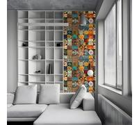 Auto-Adhésif 3D stickers porte Style ethnique Poster de Porte 63x205 cm Puzzle Style Bohème Autocollants de Décoration pour intérieure Bureau Chambre à Coucher Salon Art Papier Peint Peintures