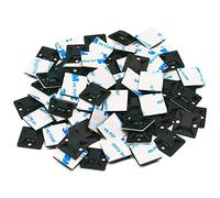Auto Adhésif 50 Pièces Noir Embases Adhesive pour Attache de Cable, Base de Serre-câble de auto-adhésives(18.5 mm x 18.5 mm), Embase pour Collier de Serrage, Support de Serre Câble Plastique