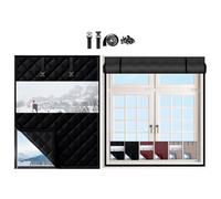 Auto-adhésif Kit De Film D'isolation Thermique Pour Fenêtre, Rideau Occultant Thermiques Pour L'hiver Et L'été, JointFenetre Isolation, Rideau Coupe-vent(BlackS,140x280cm)