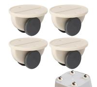 Auto-adhésif | Petit autocollant - 4 poulies auto-adhésives, mini poulie non rotative pour déplacer les boîtes de rangement, les poubelles, les étagères d'armoire