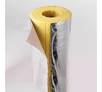 Auto-adhésif Tuyau isolant Laine de verre Gaine en feuille d'aluminium | Protection antigel Installation facile Pour conduites de vapeur Usine(ID 108mm/T 30mm)