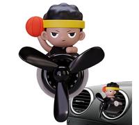 Auto AIL VENT CLIP - 5 x 6 x 7 cm - Décoration basketball Boy - Diffuseur de parfum ABS - Déodorant en PVC avec parfum frais prolongé - Neutraliseur d'odeurs décoratif pour berlines, SUV et camion