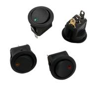 AUTO Angel Eye Dot Light 2.4 cm Car Auto Boat Round Rocker ON/Off SPST Switch 12V Toggle Rocker Switch(Color:Yellow) (Color : Green)