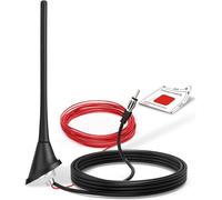 Auto Antenne Toit Voiture Antenne Active Voiture Avec Amplificateur Fm Antenne Radio Voiture Courte + Câble De 5m Pour Voiture Camion Suv Récepteur Stéréo Unités Principales Tuner Fm
