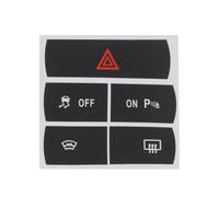 Auto Autocollant Bouton Compatible Avec Ford Pour S-Max 1 Pièce Autocollants Pour Réparer Le Bouton De Commutation Du Double Flash Du Dégivreur Noir Accessoire