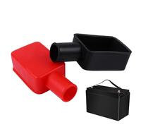 Auto Battery Terminal Covers - Car Battery Terminal Cover, 2pcs Insulating Terminals Cover, Positive And Negative Cable Stud Covers, Car Batteries Terminals Protection, Red & Black Batteries