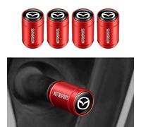 Auto Bouchons Valve Voiture pour Mazda MX-5 NB,Marqueur Pneus De Alliage d'aluminium Joint Cache-Poussière Antivol Accessoire Pneu,Red
