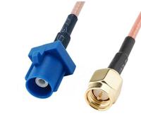 Auto Câble d'extension Antenne GPS pour Voiture | Fakra-C Mâle vers SMA Mâle | 15cm | Antenne Câble Adaptateur | Pour Autoradio, Unité Principale Android, Navigation GPS, Radio DAB, Télématique 4G LTE