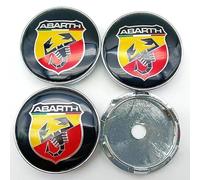 Auto Cache Moyeux pour Abarth 695 2014-2023, Cache Moyeu Centre de Jante Capuchons Cache de Roue Centrale D'emblème Antirouille PoussièRe DéCoration Accessoires 4PCS,60MM-B
