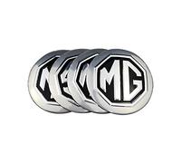 Auto Cache-moyeux pour MG, 4 Pièces 56 Mm en Alliage D'aluminium Capuchons Centraux de Moyeu Autocollants Imperméables Anti-poussière Anti-Rouille Logo Décoration Autocollants Accessoires
