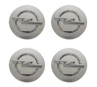 Auto Cache-Moyeux pour Opel Signum 2003-2008, 4 Pièces Centre De Jante Capuchon Capuchons de Moyeu Central de Roue de Voiture Aluminium+ABS pour Enjoliveurs Accessoires,Silver-64mmm