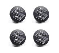 Auto Cache Moyeux pour Suzuki Swift 2010-2017, Cache Moyeu Centre de Jante Capuchons Cache de Roue Centrale D'emblème Antirouille PoussièRe DéCoration Accessoires 4PCS,Black-54MM