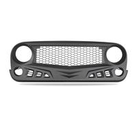 Auto Calandre Grilles Avant Couverture De Garniture De Calandre De Course Avant, Compatible Avec Jeep Pour Wrangler JK 2007 2008 2009 2010 2011 2012 2013 2014 2015 2016 2017