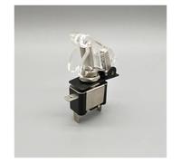 Auto Car Boat Truck Illuminated Led Toggle Switch with Aircraft Flip Up Cover Guard Red Blue Green Yellow White 12V20A NWPNLXEA(A set of White)