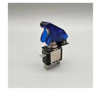 Auto Car Boat Truck Illuminated Led Toggle Switch with Aircraft Flip Up Cover Guard Red Blue Green Yellow White 12V20A NWPNLXEA(A set of Blue)