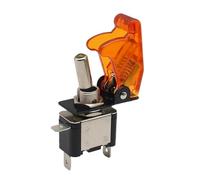 Auto Car Boat Truck Illuminated Led Toggle Switch with Aircraft Up Cover Guard Red Blue Green Yellow White 12V20A(Transparent Yellow)