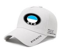 Auto Casquette de Baseball pour BYD Tang (2nd Gen) 2018-2020, Unisexe Réglable Casquette de BYD avec Logo de Voiture Chapeau Casquette pour Homme Femme Accessoires Taille Unique,White-C