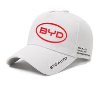 Auto Casquette de Baseball pour BYD Tang (2nd Gen) 2018-2020, Unisexe Réglable Casquette de BYD avec Logo de Voiture Chapeau Casquette pour Homme Femme Accessoires Taille Unique,White-E