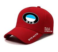 Auto Casquette de Baseball pour BYD Tang (2nd Gen) 2018-2020, Unisexe Réglable Casquette de BYD avec Logo de Voiture Chapeau Casquette pour Homme Femme Accessoires Taille Unique,Red-C