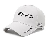 Auto Casquette de Baseball pour BYD Tang (2nd Gen) 2018-2020, Unisexe Réglable Casquette de BYD avec Logo de Voiture Chapeau Casquette pour Homme Femme Accessoires Taille Unique,White-A