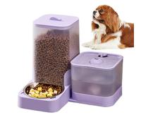 Auto Cat Feeder, Automatic Pet Feeder with Stainless Steel Bowl, PP Large Breed Dog Feeder, Integrated Waterer and Container, Ideal for Small, Medium, and Large Breed Feeding Needs, 30.5x26.5x14.5cm