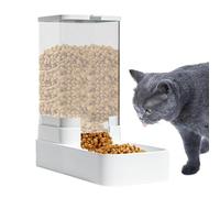 Auto Cat Feeder, Dry Food Dispenser, PP Leak-Proof Waterer, Feeding Station, Portion Control Feature, Easy Refill Lid, Compact Setup, Perfect for Indoor, Outdoor, Travel, 29x13.5x18.5cm