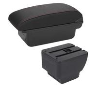 Auto Central Accoudoir Pour Mazda 2 Pour Demio Accoudoir Voiture Boîte Rangement Pour Pièces Rechange Accessoires Détails Intérieurs(C1 Black red NO USB)