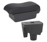 Auto Central Accoudoir Pour Toyota Pour Aqua Pour Prius C Accoudoir Voiture Boîte Rangement Automatique Rehausse Les Détails Intérieurs Accessoires(B2 black line 3USB)