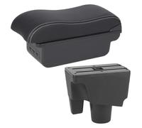 Auto Central Accoudoir Pour Toyota Pour Aqua Pour Prius C Accoudoir Voiture Boîte Rangement Automatique Rehausse Les Détails Intérieurs Accessoires(B3 Black white 3USB)