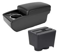 Auto Central Accoudoir Pour VW Pour Polo 9N 3 2002-2009 Accoudoir Voiture Boîte Rangement Pièces Rechange Interface USB(B2 Black line 6USB)