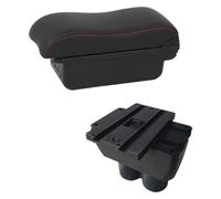 Auto Central Accoudoir Pour VW Pour Touran Console Centrale Repose Coude Contenu Du Magasin Central Avec Interface USB Porte Gobelet(B red line 3USB)