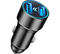 Auto Chargeur pour Citroen Berlingo 1996-2002,120W/66W/36W Mini Adaptateur Allume Cigare 3 Ports Métal Charge Rapide Chargeur avec LED Accessoires Auto,36W-Black