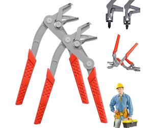 Auto Clip Removal Tool Pliers & Auto Fastener Clip Removal Tool, Car Clip Pliers and Disassembly Tools for Damage-Free Panel Repair, 17-4 Stainless Steel Universal Fit Puller (2Set)