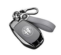 Auto Coque de Clé pour Alfa Romeo Tonale 2022 2023, Boitier Clé Télécommande Boîtier Clef Étui Clés Smart Key Coque de Protection pour clé de Voiture Accessoires,Grey-A