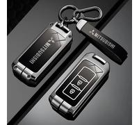 Auto Coque de Clé pour Mitsubishi i-MiEV 2009-2020, Boitier Clé Télécommande Boîtier Clef Étui Clés Smart Key Coque de Protection pour clé de Voiture Accessoires,A-2-Grey