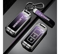 Auto Coque de Clé pour Mitsubishi i-MiEV 2009-2020, Boitier Clé Télécommande Boîtier Clef Étui Clés Smart Key Coque de Protection pour clé de Voiture Accessoires,A-2-Purple