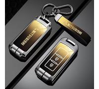 Auto Coque de Clé pour Mitsubishi i-MiEV 2009-2020, Boitier Clé Télécommande Boîtier Clef Étui Clés Smart Key Coque de Protection pour clé de Voiture Accessoires,A-2-Yellow