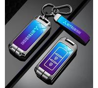 Auto Coque de Clé pour Mitsubishi i-MiEV 2009-2020, Boitier Clé Télécommande Boîtier Clef Étui Clés Smart Key Coque de Protection pour clé de Voiture Accessoires,A-2-Blue