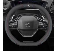 Auto Couverture Volant pour Peugeot Partner 2019-2023,Microfibre Housse de Volant de Voiture Anti Dérapant Anti-Rayures Douce Diamètre M 37-38cm Auto Protège-Volant Aménagements intérieurs