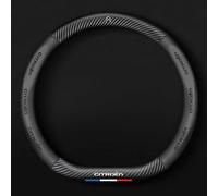 Auto Couvre Volant pour Citroen Jumpy M,Cuir Microfibre Protecteur Volant Antidérapant Housse de Volant de Voiture avec Logo Emblème Voiture Accessoires Auto Interieur,D