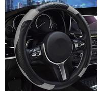 Auto Couvre Volant Voiture pour Suzuki Jimny JB74 2019-2024, Protecteur de Volant Housse de Volant Cuir Antidérapant Respirant Souple Durable Accessories,D/Grey