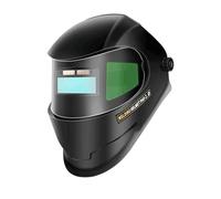 Auto Darkening Welding Helmet - 8.66in Panoramic Photoelectric Face Shield, MIG TIG Arc Eye Burn Protection, PP Safety Hood For Welder Pipe Fitter Vehicle Technician, Black/Blue