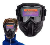 Auto Darkening Welding Helmet, Anti Glare Welding, Large View Shield, Heat Insulating Headgear, Breathable Full Cover for Eye Protection, Metalwork, Workshop, Construction