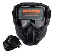 Auto Darkening Welding Helmet, Anti Glare Welding, Large View Shield, Heat Insulating Headgear, Breathable Full Cover for Eye Protection, Metalwork, Workshop, Construction