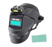 Auto Darkening Welding Helmet - PP LCD Lens 30x22cm | Solar Powered Welder Hood | Adjustable Light Sensing Welding Face Shield Protective Gear Safety Helmet for Workshop Construction Farm Automotive