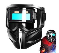 Auto Darkening Welding Helmet, Soldering Face Shield, 8.46x7.87x1.77 inch Solar Powered Lens & Application, Protective Hood for Pipe Fitters, Construction, Sculpting, Farm Equipment, and Repairs