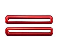 auto décoration voiture Compatible Avec Dodge Pour Challenger 2015 2016 2017 2018 2019 2020 2 Pièces Garniture Sortie Climatisation Porte Couvercle Ventilation AC Intérieur(Red)