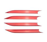 auto décoration voiture Compatible Avec Ford Pour Everest 2023 4 Pièces Garniture Décorative Ligne Porte Intérieure Couverture Cadre Décoration Voiture Autocollant(Red)