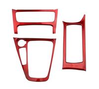 auto décoration voiture Compatible Avec Ford Pour Focus 3 Pour MK3 2015 2016 2017 2018 LHD Console Centrale Autocollants Couvercle Du Panneau Changement Vitesse Porte-gobelet D'eau(Red)